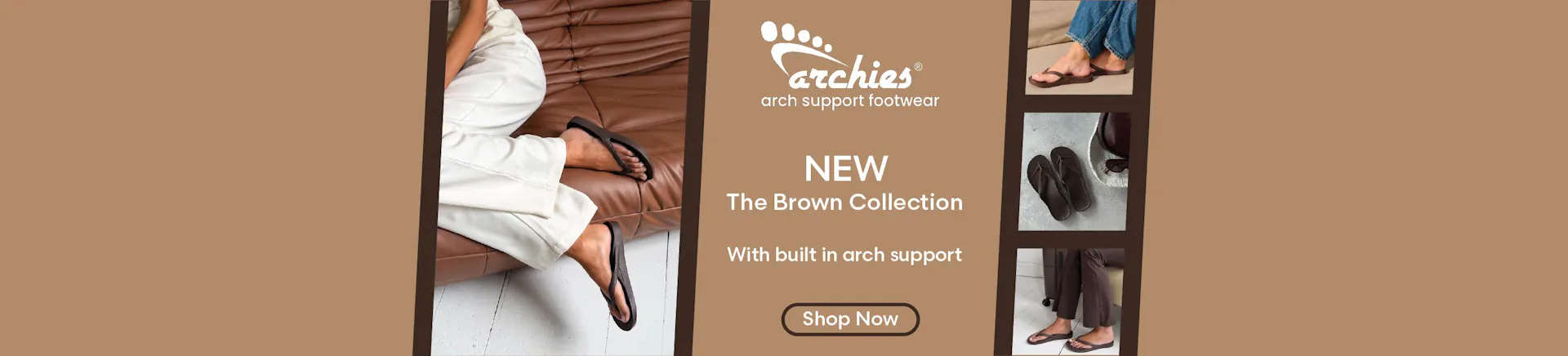 Archies Brown Flip Flops