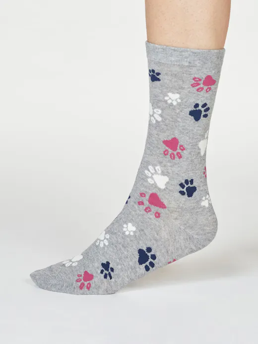 Thought Women's Elsa Paw Print Socks UK 4-7