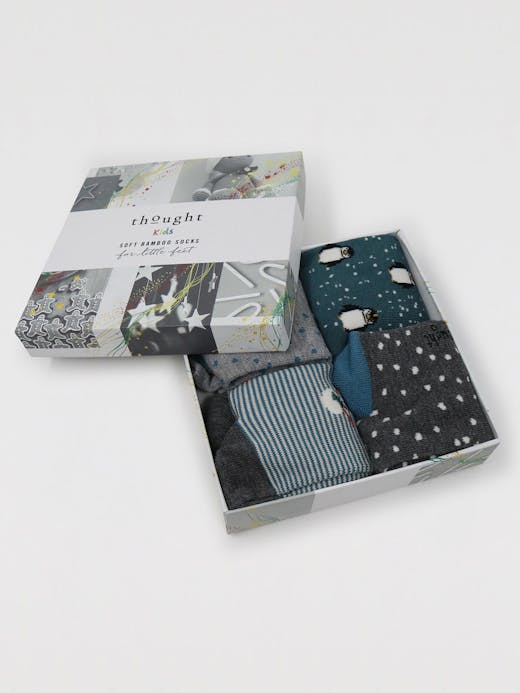 Thought Christmas Kids Bamboo Organic Cotton Sock Gift Box