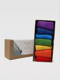 Thought Kids Rainbow Bamboo Organic Cotton Sock Gift Box