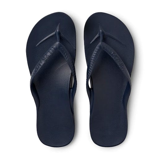Archie's Footwear Navy Arch Support Flip Flops