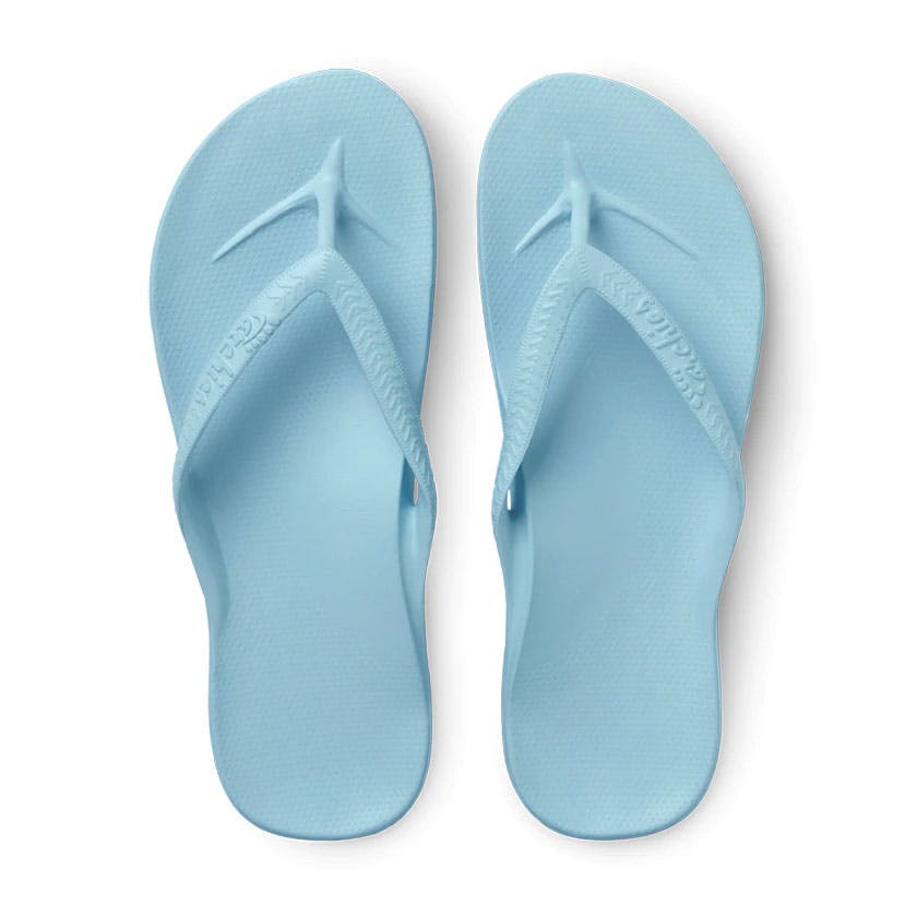 Womens light blue flip flops hotsell