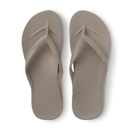 Archies Footwear Taupe Arch Support Flip Flops