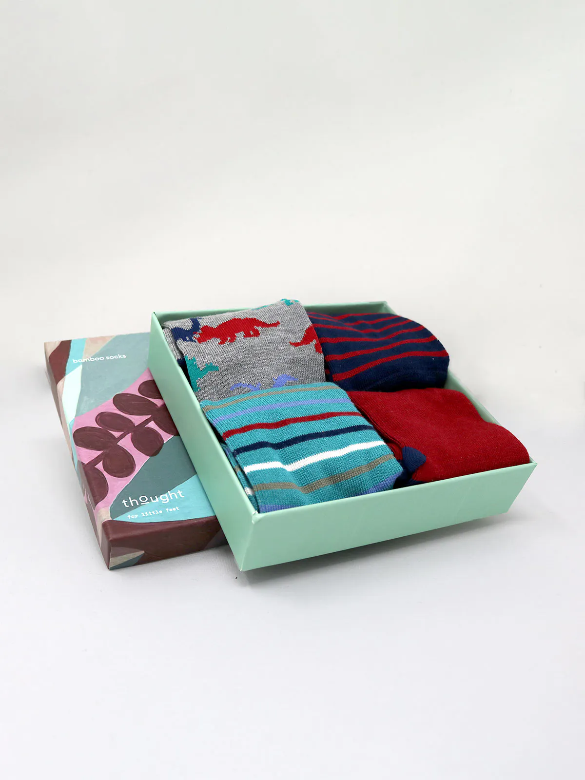 Kids Deano Dinosaur Bamboo Sock Gift Box