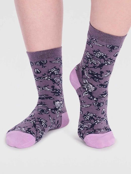 Thought Ellianna Floral Gots Socks UK 4-7