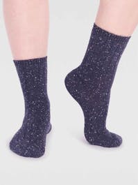 Thought Ryleigh Ribbed Wool Fleck Socks UK 4-7