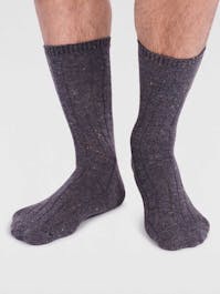 Thought Aaron Ribbed Wool Fleck Socks UK 7-11