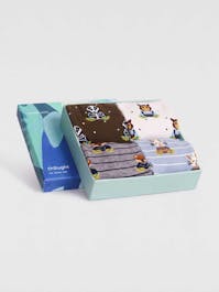 Thought Kids Ash Animal Gots Sock Gift Box