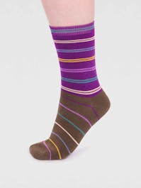 Thought Women's Lauryn Bamboo Stripe Socks UK 4-7