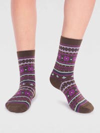 Thought Women's Waverly Gots Pattern Socks UK 4-7