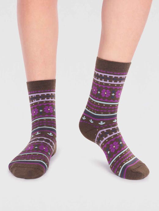 Thought Women's Waverly Gots Pattern Socks UK 4-7