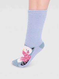 Thought Women's Recycled Polyester Fluffy Animal Christmas Socks UK 4-7