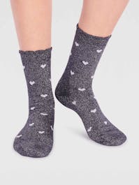 Thought Women's Crystelle Heart Sparkle Socks UK 4-7