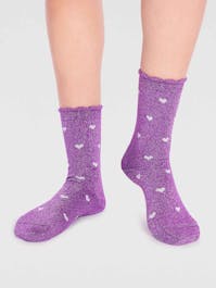 Thought Women's Crystelle Heart Sparkle Socks UK 4-7