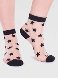 Thought Women's Astra Bamboo Star Mesh Socks UK 4-7