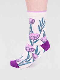 Thought Women's Prunella Gots Floral Socks UK 4-7