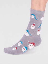 Thought Men's Alfredo Bamboo Christmas Snowman Socks UK 7-11