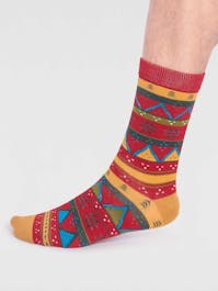 Thought Men's Casper Bamboo Christmas Fairisle Socks UK 7-11