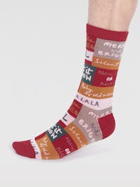 Thought Men's Caleb Gots Christmas Slogan Socks UK 7-11
