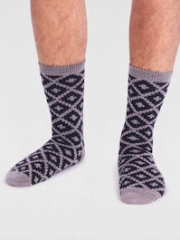 Thought Men's Grady Pattern Wool Socks UK 7-11