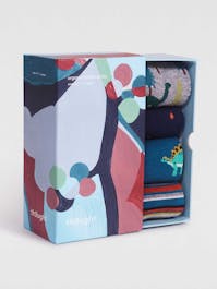 Thought Men's Christmas Bamboo Dinosaur Sock Box UK 7-11