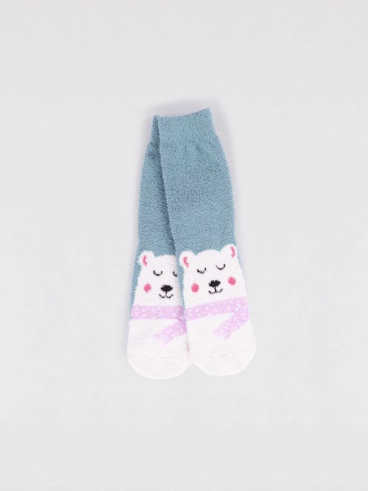 Thought Kids Billie Recycled Polyester Animal Fluffy Socks