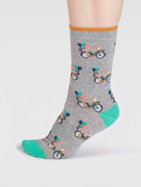 Thought Women's Akia GOTS Organic Cotton Bike Socks 4-7