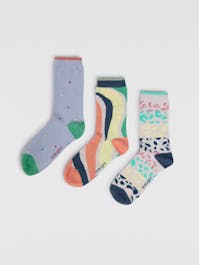 Thought Women's Alba Bamboo Abstract Pack Of Socks 4-7