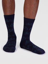 Thought Men's Bennie GOTS Organic Cotton Bike Socks 7-11