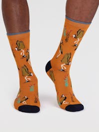 Thought Men's Gino Bamboo Heron Bird Socks 7-11