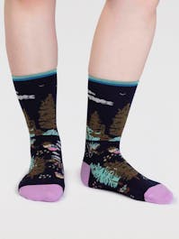 Thought Women's Lisette GOTS Organic Cotton Garden Socks UK 4-7