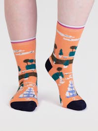 Thought Women's Lisette GOTS Organic Cotton Garden Socks UK 4-7