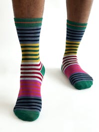 Thought Men's Reid Stripe Bamboo Socks UK 7-11