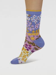 Thought Women's Marguerite Floral Organic Cotton Socks UK 4-7