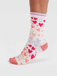 Thought Eva Heart Scatter Socks UK 4-7