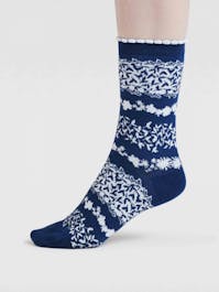 Thought Fraya Floral Stripe Socks UK 4-7