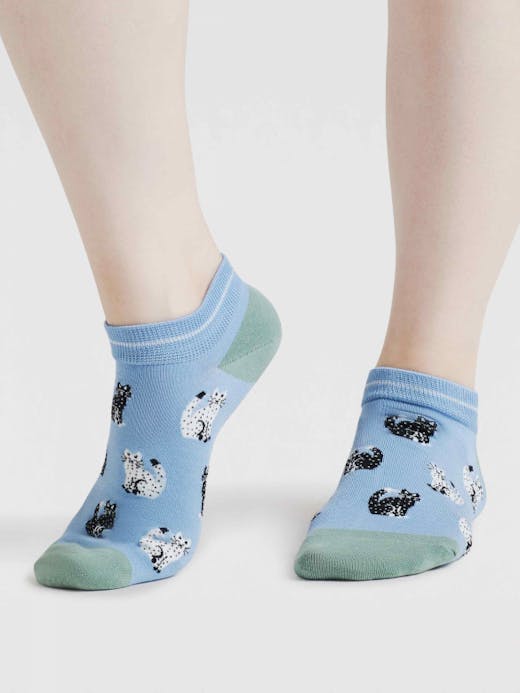 Thought Women's Celia Cat Trainer Socks UK 4-7