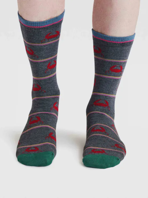 Thought Men's Brewer Crab Bamboo Socks UK 7-11