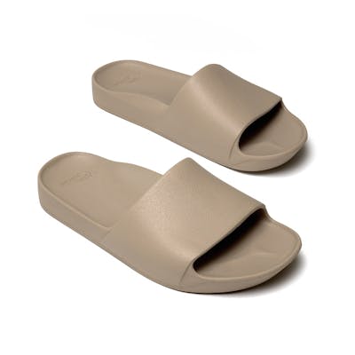 Archies Arch Support Slides Archies Taupe Slides
