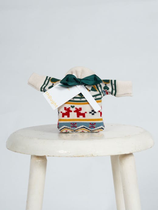 Thought Christmas Fairisle Organic Cotton Socks in a Bag