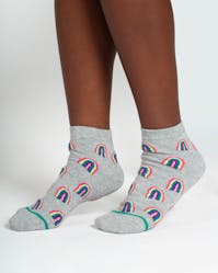 Thought Rainbow Short Bamboo Ankle Socks UK 4-7