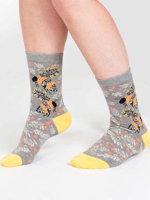 Thought Insect Floral Bamboo Socks UK 4-7