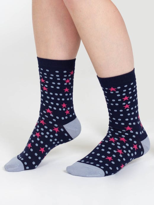 Thought Mixed Shape Bamboo Socks Star UK 4-7