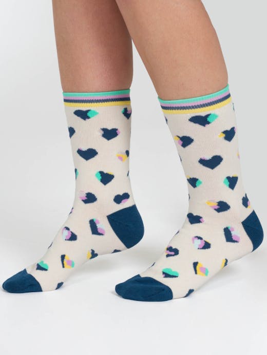 Thought Leopard Heart Bamboo Socks UK 4-7