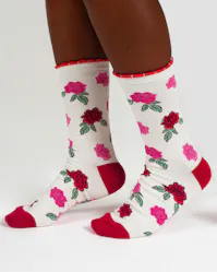 Thought Birth Flower Bamboo Socks Violet UK 4-7