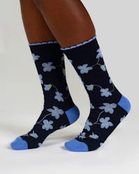 Thought Birth Flower Bamboo Socks Violet UK 4-7