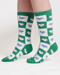 Thought Mono Heart Recycled Polyester Socks UK 4-7