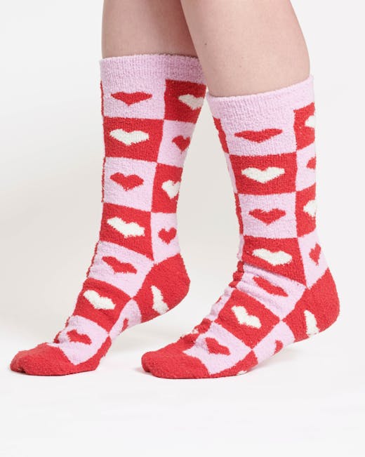 Thought Mono Heart Recycled Polyester Socks UK 4-7