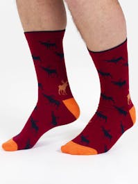Thought Stag Bamboo Crew Socks UK 7-11