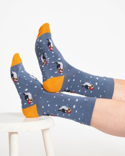 Thought Christmas Animal Bamboo Crew Socks UK 7-11
